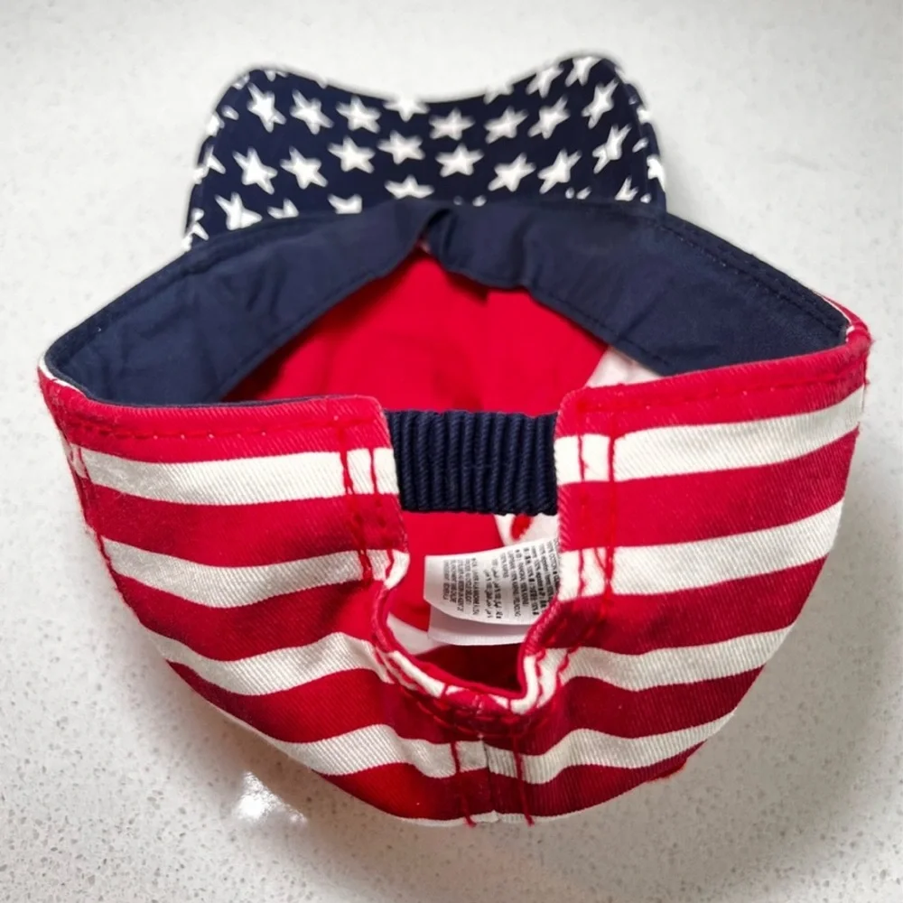 OLD NAVY Toddler Flag Hat XS Red White Blue USA Patriotic Baseball Cap